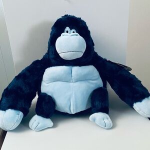 Plush Gorilla Toy - Black and Blue
